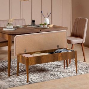 Lavice Vina Bench Walnut, Stone obraz