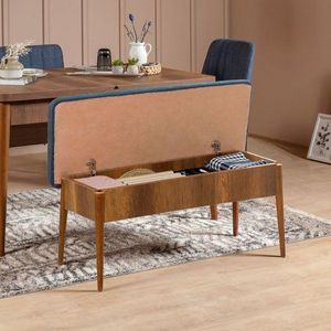 Lavice Vina Bench Dark Blue, Walnut obraz