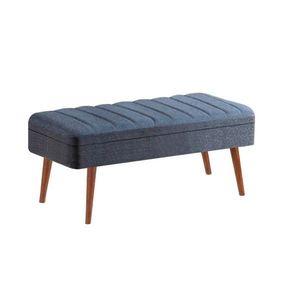 Lavice Vina 1048 - 2 - Walnut, Dark Blue obraz