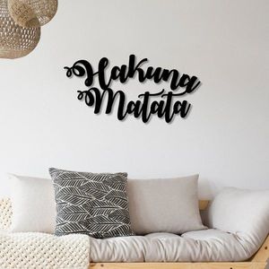 Dekorativní kovový doplněk na zeď Hakuna Matata obraz