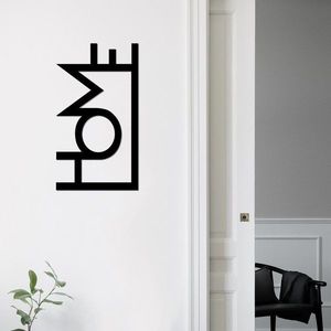Dekorativní kovový doplněk na zeď Home - Black obraz