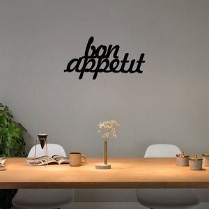Dekorativní kovový doplněk na zeď Bon Appetit 1 - Black obraz