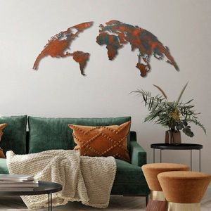 Dekorativní kovový doplněk na zeď World Map Medium - 2 obraz