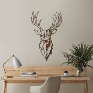 Dekorativní kovový doplněk na zeď Rusty Deer 3 obraz