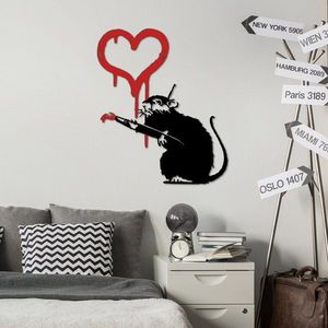 Dekorativní kovový doplněk na zeď Banksy Metal 08 obraz