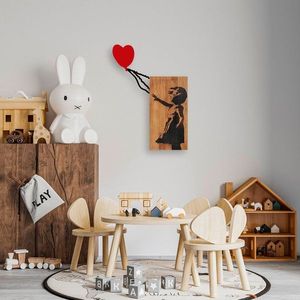 Dekorativní dřevěný doplněk na zeď Banksy - 15 obraz