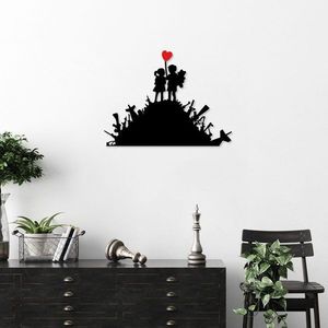 Dekorativní kovový doplněk na zeď Banksy - 1 obraz