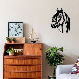 Dekorativní kovový doplněk na zeď Horse Head obraz