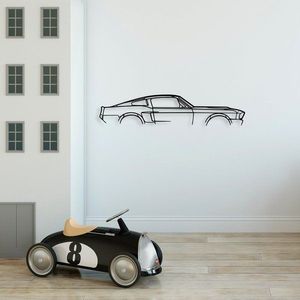 Dekorativní kovový doplněk na zeď 1967 Ford Mustang Shelby GT500 Silhouette obraz