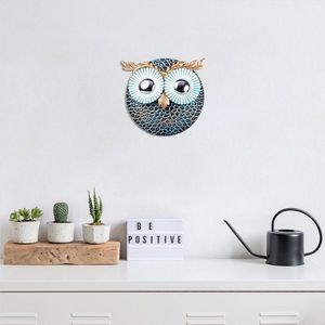 Dekorativní kovový doplněk na zeď Owl 3 - Silver obraz