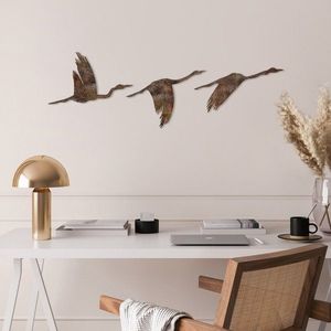 Dekorativní kovový doplněk na zeď Rusty Birds 1 obraz