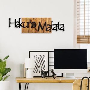 Dekorativní dřevěný doplněk na zeď Hakuna Matata 4 obraz