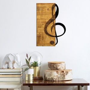 Dekorativní dřevěný doplněk na zeď Treble Clef obraz