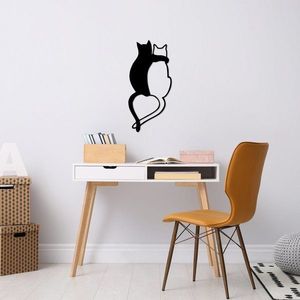 Dekorativní kovový doplněk na zeď Love Cats - 478 obraz