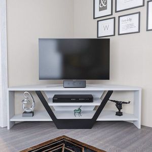 TV stolek Sares - White, Black obraz