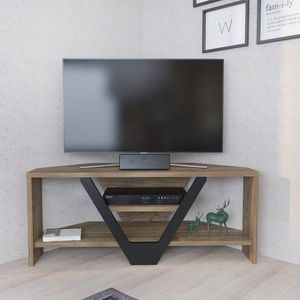 TV stolek Karin - Walnut, Black obraz