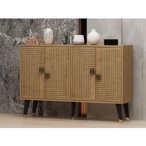 Konzolový stolek Ahart - Sapphire Oak, Gold obraz