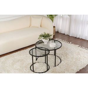 Sada konferenčních stolků Aurum - 60, 42 - Black, Grey obraz