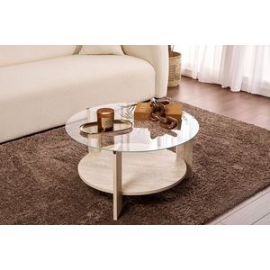 Konferenční stolek Clara - Travertine, Transparent obraz