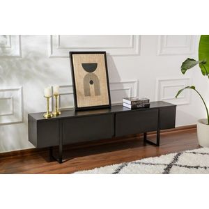 TV stolek Serenity - Wood Black, Black obraz