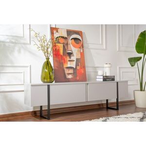 TV stolek Serenity - Grey, Black obraz
