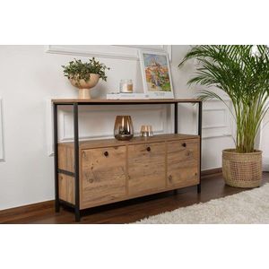 Konzolový stolek Solace - Atlantic Pine, Black obraz