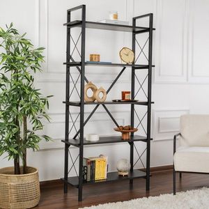 Knihovna Elysian - Wood Black, Black obraz