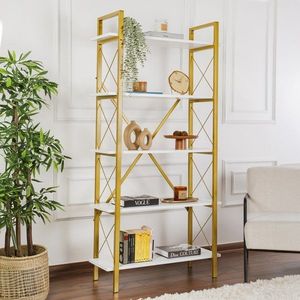 Knihovna Elysian - White, Gold obraz