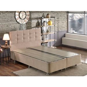 Rám dvoulůžkové postele s čelem Polo - Light Brown (140 x 190) obraz