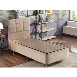 Rám jednolůžkové postele s čelem Polo - Light Brown (120 x 200) obraz