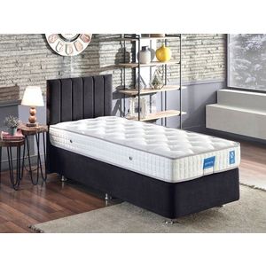 Rám jednolůžkové postele s čelem Ela Single - Black (100 x 200) obraz