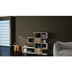 Knihovna Karlin - White, Walnut obraz