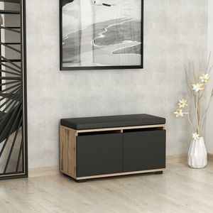 Botník Drago - Walnut, Black obraz