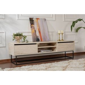 TV stolek Escape 180 -Black, Travertine obraz