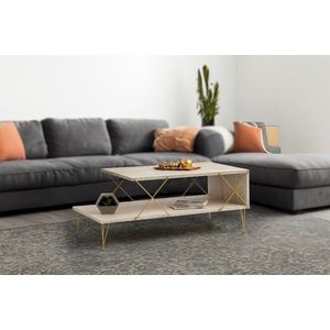 Konferenční stolek Loire - Gold, Travertine obraz