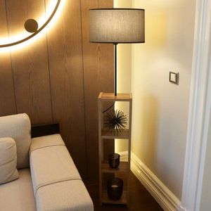 Dřevěná stojací lampa AYD-3149 obraz