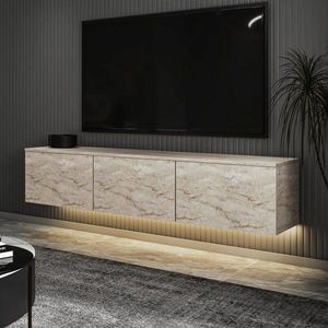 TV stolek Neon Illuminated - Travertine obraz