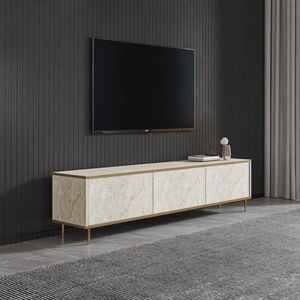TV stolek Imaj - Travertine, Gold obraz