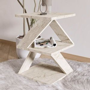 Odkládací stolek / Příruční stolek Albeni - Travertine obraz