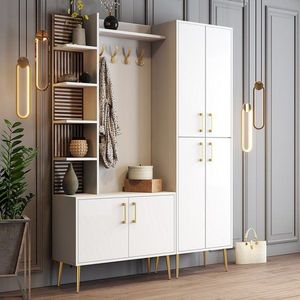 Předsíňová stěna Viyana Da - White, Gold obraz