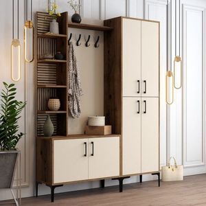 Předsíňová stěna Viyana DA - Walnut, Cream obraz