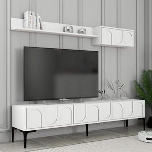 TV stěna / Sestava pod TV Lyon 2 - White, Black obraz