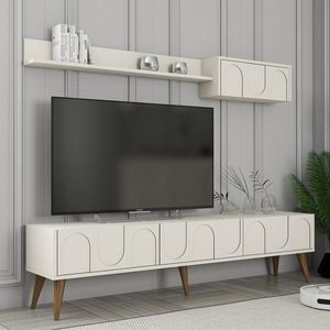 TV stěna / Sestava pod TV Lyon 2 - Cream, Walnut obraz