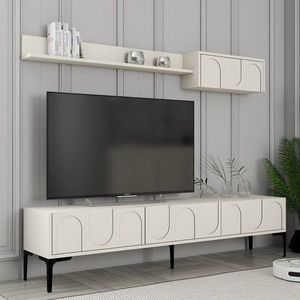 TV stěna / Sestava pod TV Lyon 2 - Cream, Black obraz