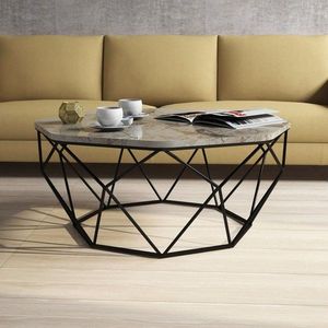 Konferenční stolek Diamond - White Marble obraz