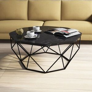 Konferenční stolek Diamond - Black Marble obraz