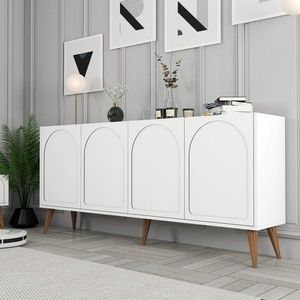 Konzolový stolek Lyon 81 - White, Walnut obraz