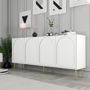 Konzolový stolek Lyon 80 - White, Gold obraz