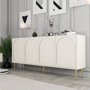 Konzolový stolek Lyon 80 - Cream, Gold obraz