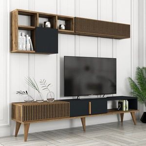 TV stěna / Sestava pod TV Milan TV - Walnut, Anthracite obraz